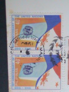 ​PHILIPPINES-1980-AIRMAIL COVER-SC #1489  USED COVER WITH OLD STAMPS VERY FINE