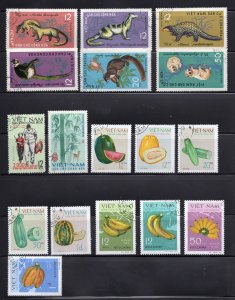 North Vietnam  350//610 Used (17 Stamps)(See Pics for Scott Cat #s)