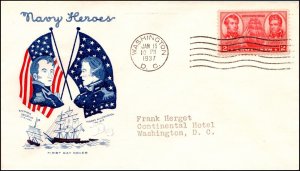 Scott 791 2 Cents Navy Grimsland FDC Typed Address Planty 791-15