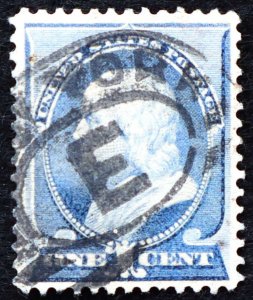 U.S. Used Stamp Scott #212 1c Franklin, Superb. New York E Oval Cancel. A Gem!