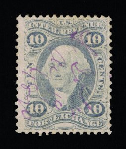 GENUINE SCOTT R35ce VF-XF 1862-71 ULTRAMARINE 1ST ISSUE REVENUE FOREIGN EXCHANGE