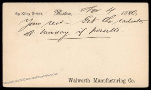 USA 1800s Boston Mass Negative Letter F Fancy Cancel Cover 95029