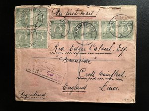 1926 Registered Romania Cover Caransebes to Croth Lancaster England