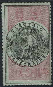 NEW SOUTH WALES 1871 ELECTRIC TELEGRAPHS 6/- 