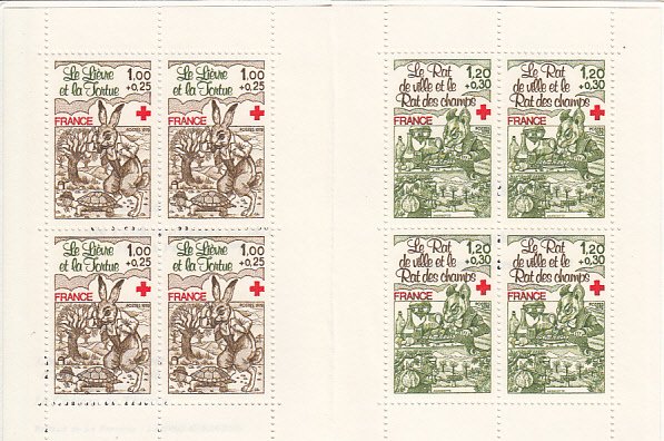 France 1978 MNH Sc B512a Booklet 'The Hare & the Tortoise', 'T...
