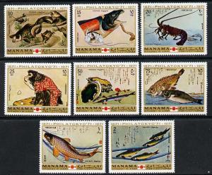 Manama 1971 Philatokyo Paintings perf set of 8 (Mi 456-63...