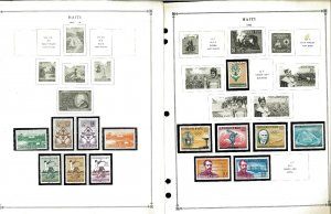 Haiti 1886-1969 M & U Remaindered Pages, Some Mint in Mounts