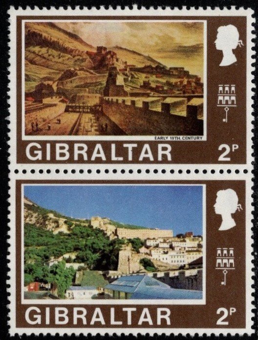 1971-5 Gibraltar Scott #- 247-8 2d New Daily Stamps Early 19th Century MNH