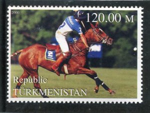 Turkmenistan 2000 HORSE POLO 1 value Perforated Mint (NH)