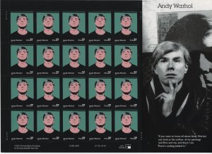 US 3652    MNH   ANDY WARHOL   SHEET