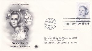 1993, Honoring Grace Kelly, PCS, FDC (E11504)
