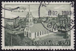 Faroe Islands - 1989 - Scott #186 - used - Havnar Church