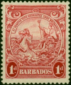 Barbados 1939 1d Scarlet SG249 P.13.5 x 13 Fine LMM