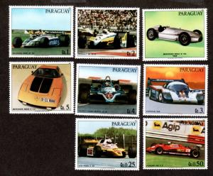 Paraguay # 2068 a-f- 2069 Mint Race Cars x!