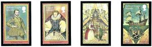 British Virgin Is 391-94 MNH 1980 Sir Francis Drake (an6684)