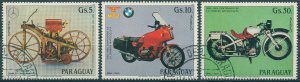 Paraguay 1984 CTO Motorcycles Stamps Daimler Opel MTZ BMW 3v Set