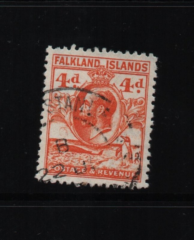 Falkland Islands 1932 SG120  Four Pence line 14 perf - used