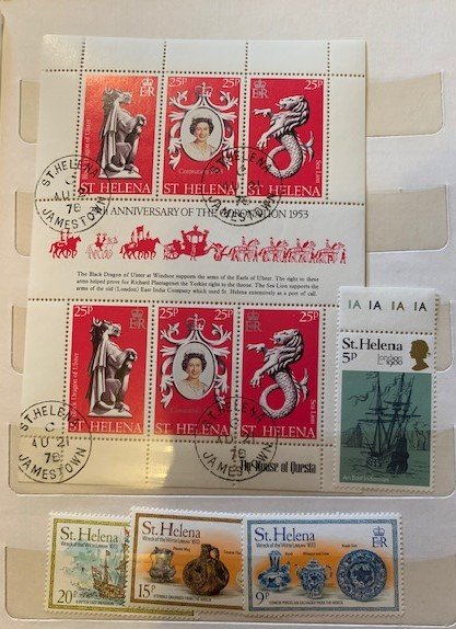 STAMP STATION PERTH St Helena Collection in Album 125+ stamps MNH /VFU