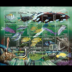 ST.VINCENT 2000 - Scott# 2751 Sheet-Marine Life NH