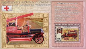 Antique Fireman Firefighter Vehicle Truck Lorne/Ford Sov. Sheet MNH