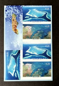 Australia: 2013, Coral Reefs, $1.20  Pane, adhesive sheetlet SG 4054a, MNH