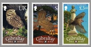 Gibraltar 2012 - Birds - Definitive - Set of 3 stamps - Scott #1326-8 - MNH