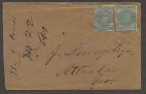1863 Confederate #6 Local Print De La Rue Paper Thos J Penill  J Lowry Atlanta