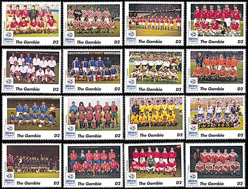 Gambia 1750-1765, MNH, European Football Championship 1996