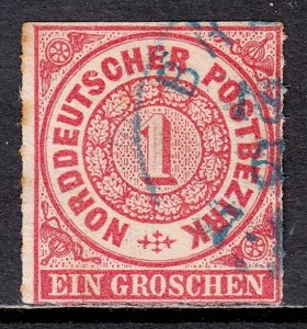 North German Confederation - Scott #4 - Used - Toning - SCV $1.60