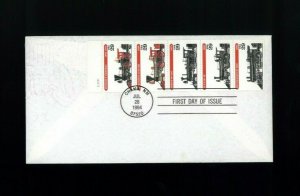 1994 Chama New Mexico Railroad Locomotives Booklet Pane First Day Cover