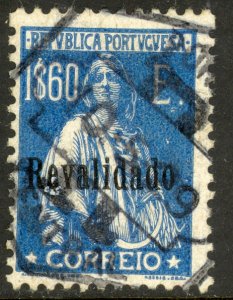 PORTUGAL 1929 1.60e REVALIDADO Ovpt on Ceres Issue Sc 495 VFU