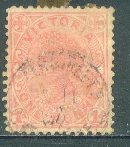 AUSTRALIA-VICTORIA 194a, 1p QUEEN VICTORIA. USED. F-VF. (382)