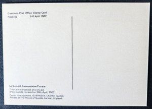 A first day postcard from a Guernsey issue containing two stamps dedicated...