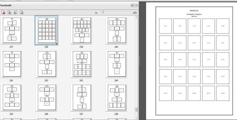 SENEGAL STAMP ALBUM PAGES 1887-2011 (260 PDF digital pages)