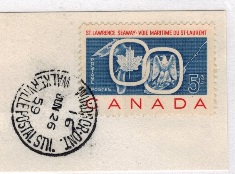 CANADA SCOTT 387 USED ON PIECE FIRST DAY OF ISSUE