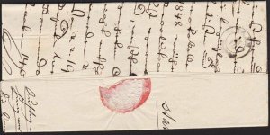 HUNGARY 1851 folded official letter ex UNG:ALTENBURG........................4797