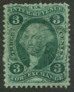 USA SC#R16c Foreign Exchange revenue 3c very light cancel