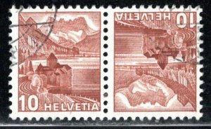 Switzerland Scott # 230a, used, tete beche