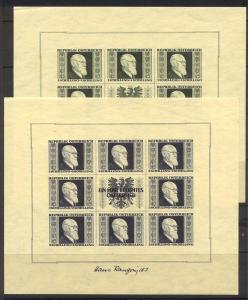 AUSTRIA #B185-88 Mint NH - 1946 Renner Sheets