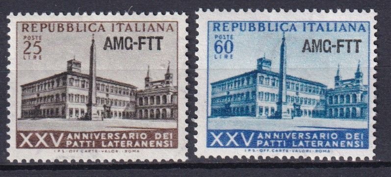 1954 - ITALY - TRIESTE Zone A - Sc#194-195 - MNH**