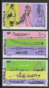 AUSTRALIA 1971 ORIENTALISTS Congress Set Sc 493-495 MNH