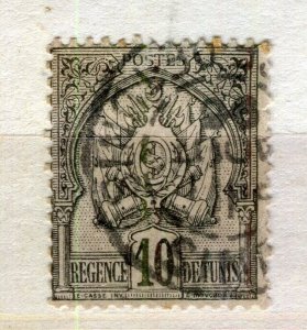 FRENCH COLONIES; TUNISIA early 1890s issue fine used 10c. value , fair Postmark