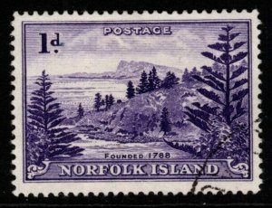 NORFOLK ISLAND SG2a 1957 DEFINITIVE WHITE PAPER FINE USED