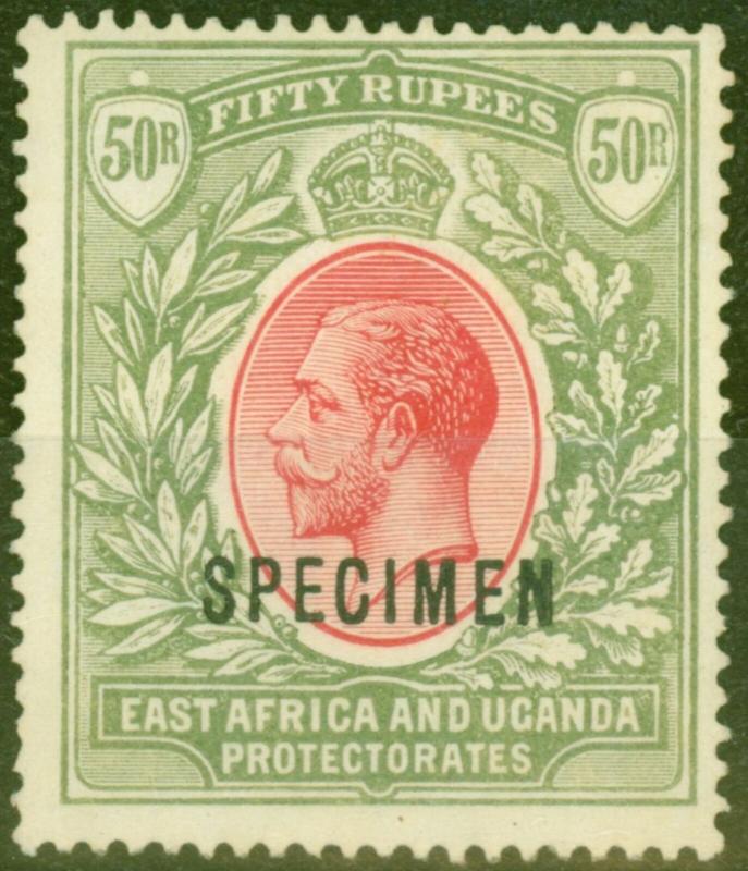 KUT 1921 50R Carmine & Green Specimen SG75s Fine & Fresh Lightly Mtd Mint