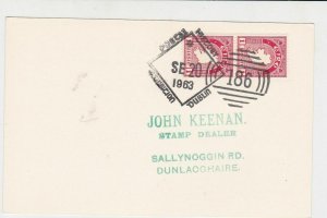 ireland dublin 1963 postal history special cancel stamps card ref 20340