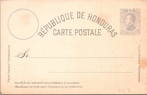 SCHALLSTAMPS HONDURAS POSTAL HISTORY UPU STATIONERY POSTCARD UNADDR