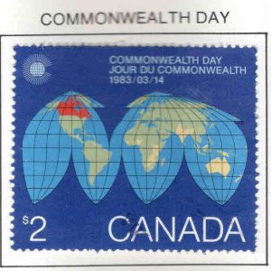 Canada Scott 977 Used stamp Very lightly canceled