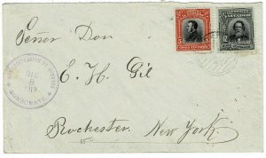 Salvador 1913 Sonsonate cancel on cover to the U.S.