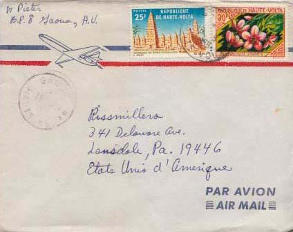 French West Africa, Airmail, Flowers