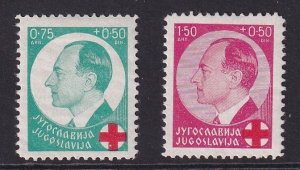 Yugoslavia   #B52-B53  MH 1936  Prince Regent Paul . Red Cross